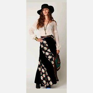 Free People Twisted Velvet Maxi Skirt